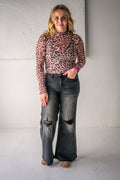 Leopard Mesh Long Sleeve