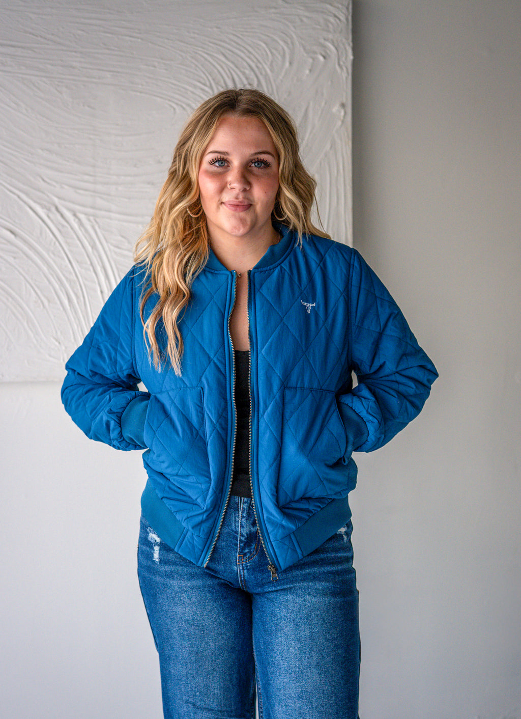Quilted Bomber Jacket