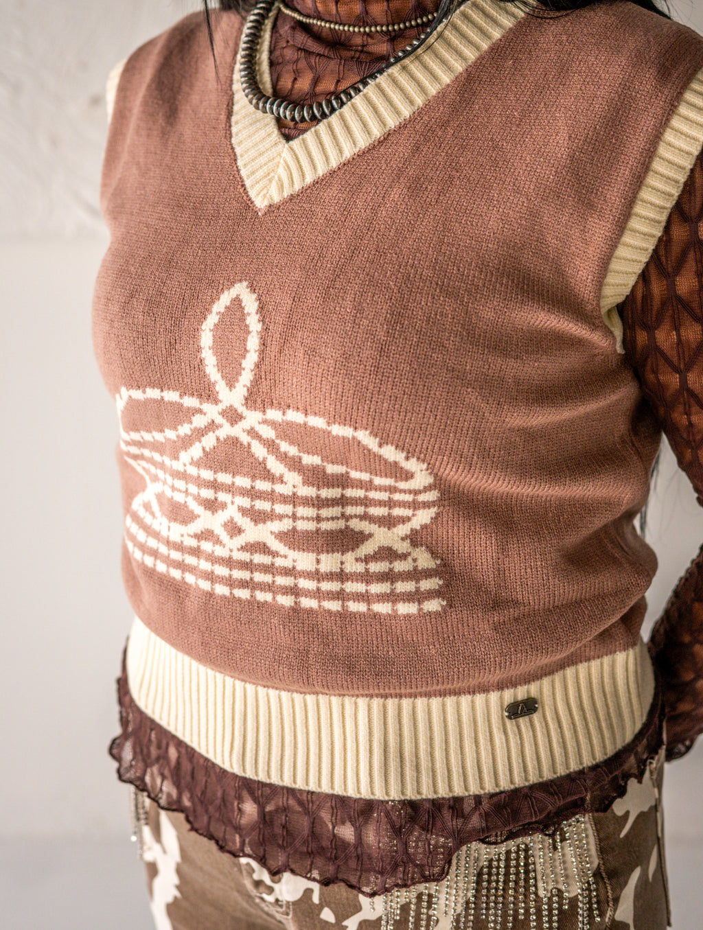 Boot Stitch Sweater Vest