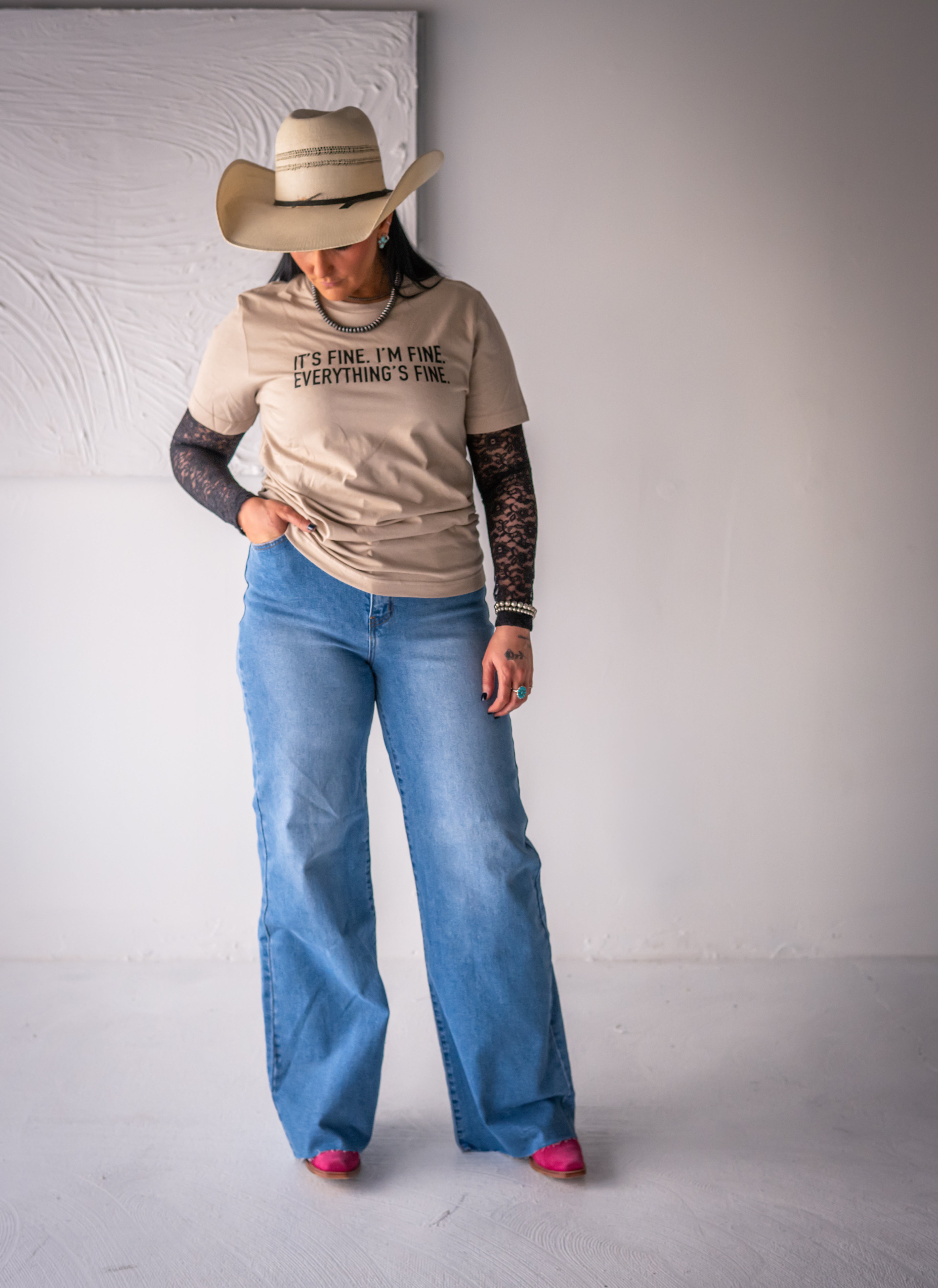 High Rise Wide Leg Jean