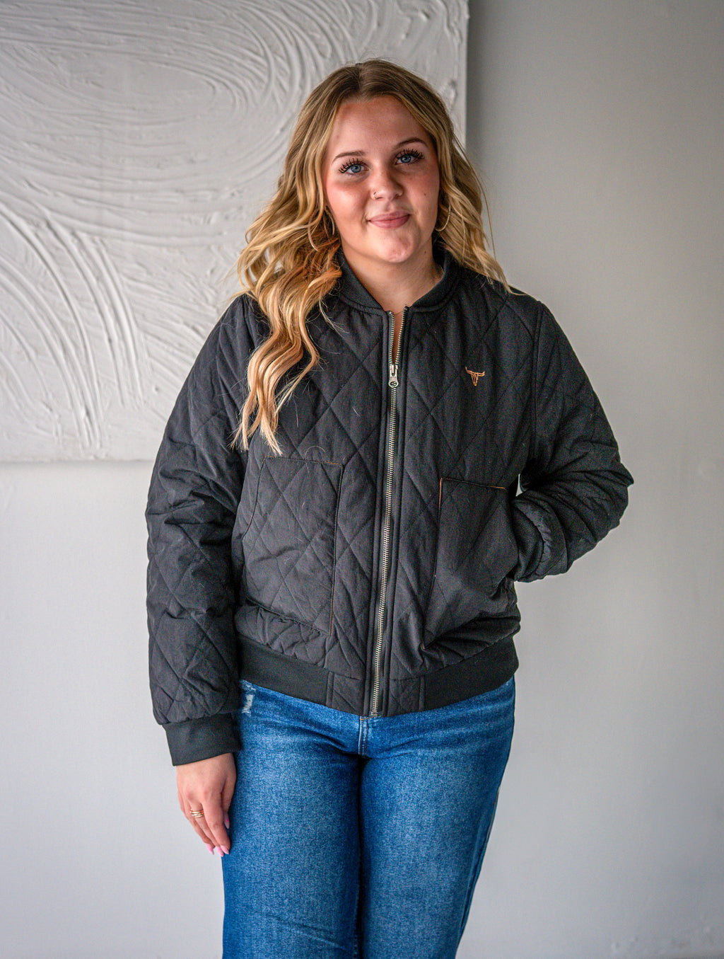 Quilted Bomber Jacket
