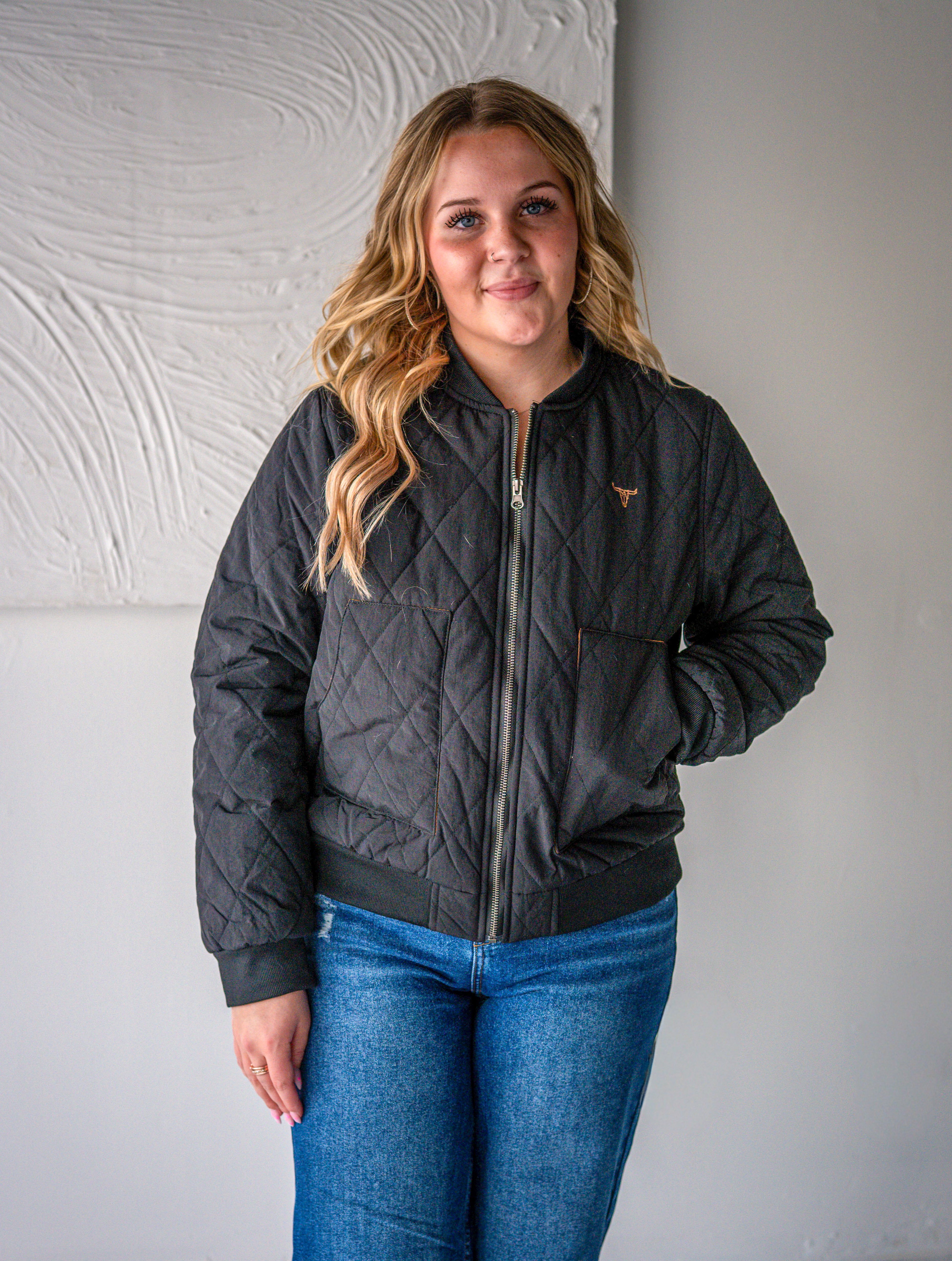 Quilted Bomber Jacket
