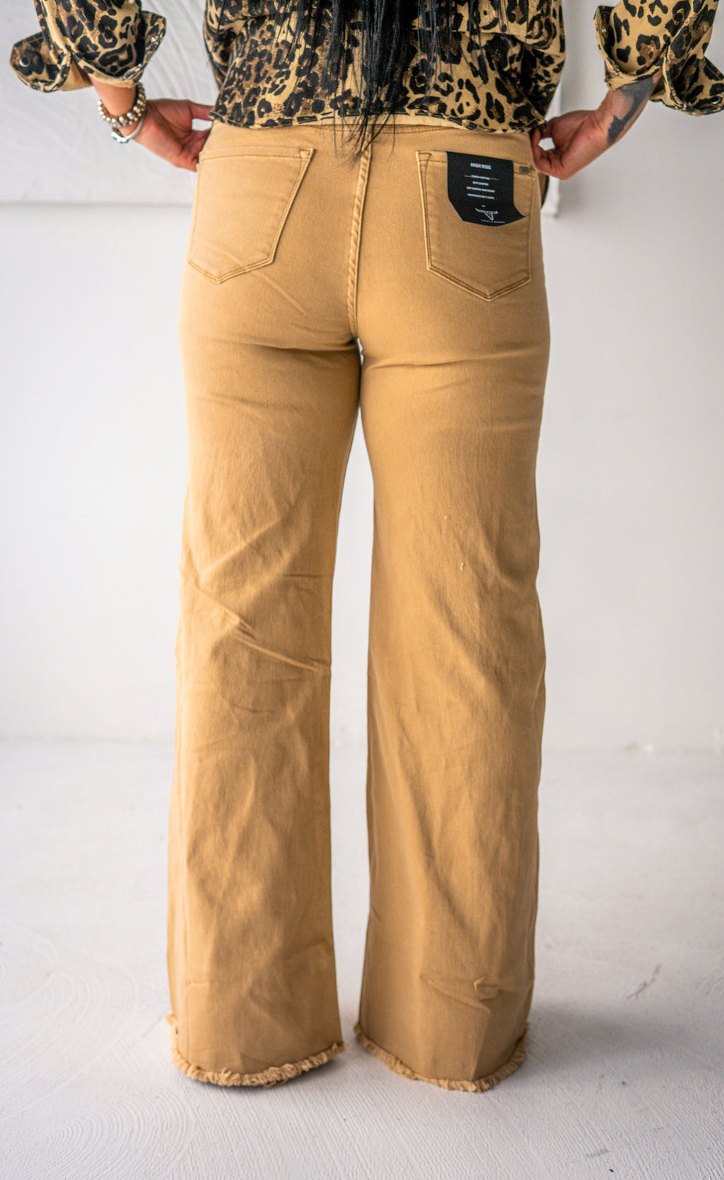 Camel Distressed Jeans