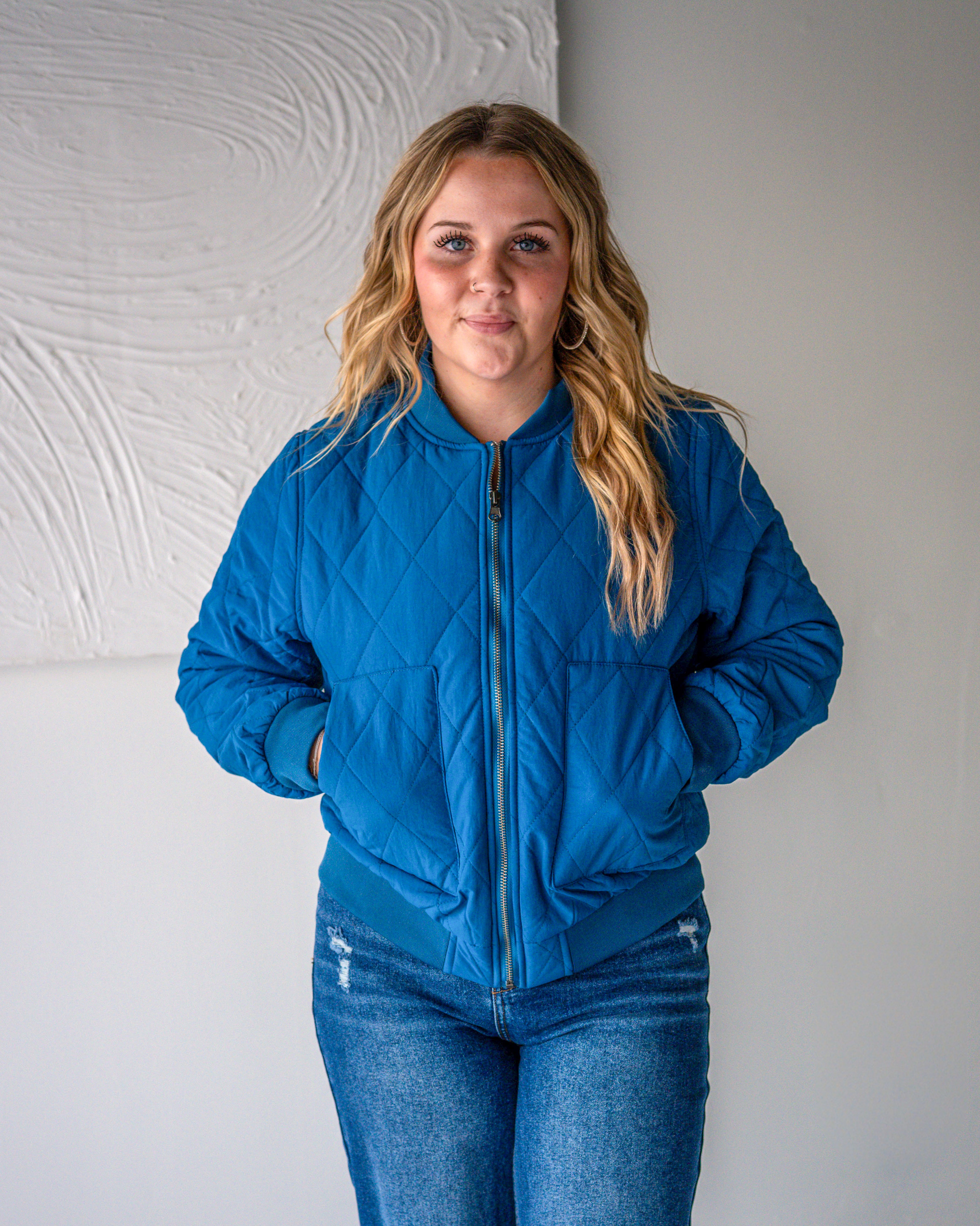 Quilted Bomber Jacket
