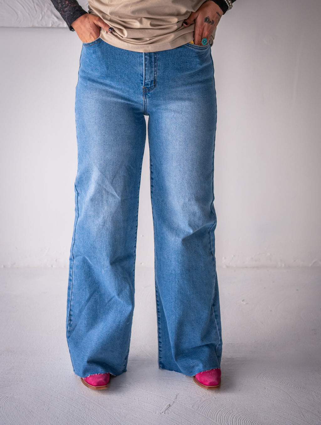 High Rise Wide Leg Jean