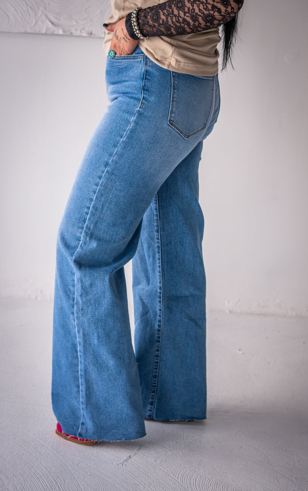 High Rise Wide Leg Jean