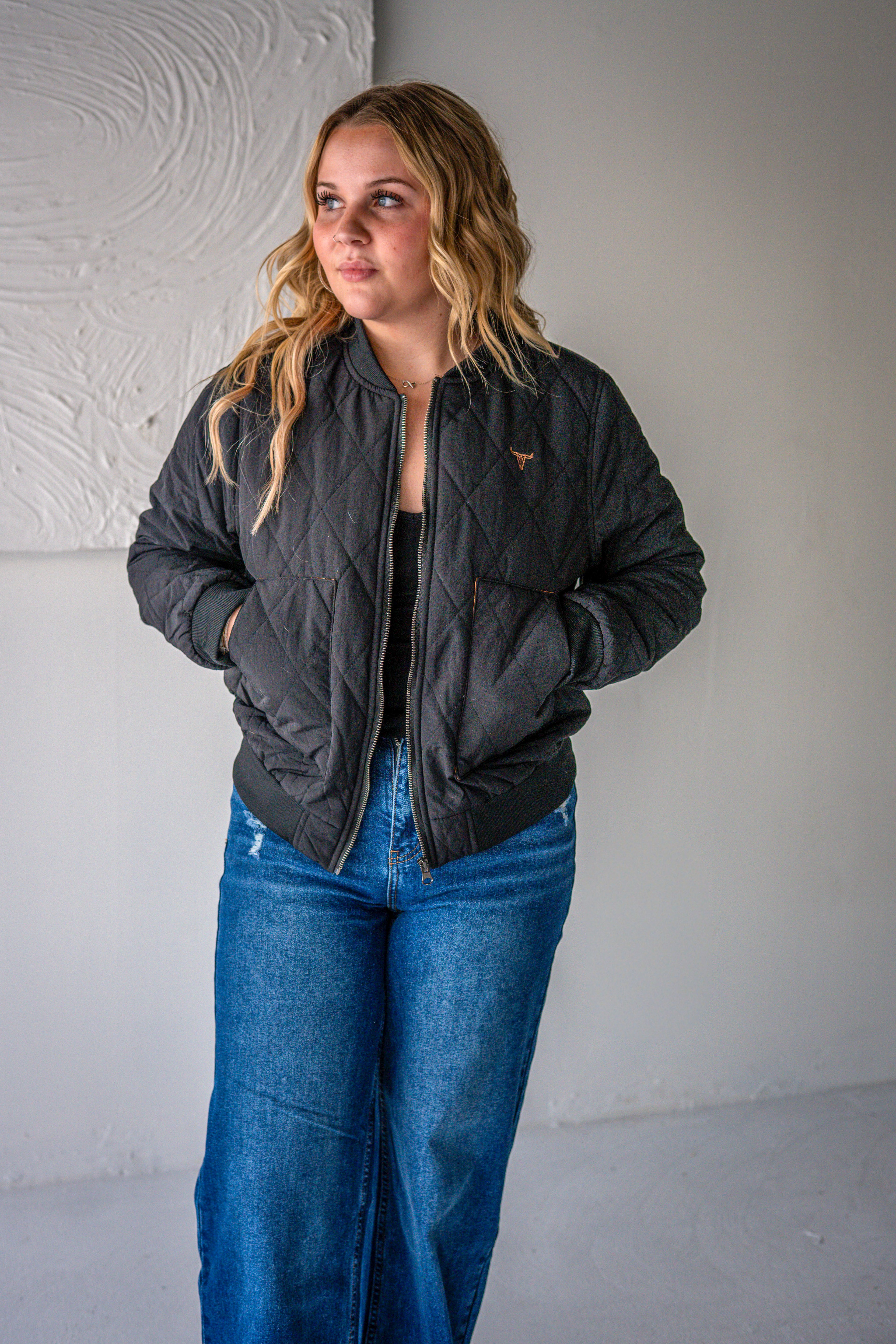 Quilted Bomber Jacket