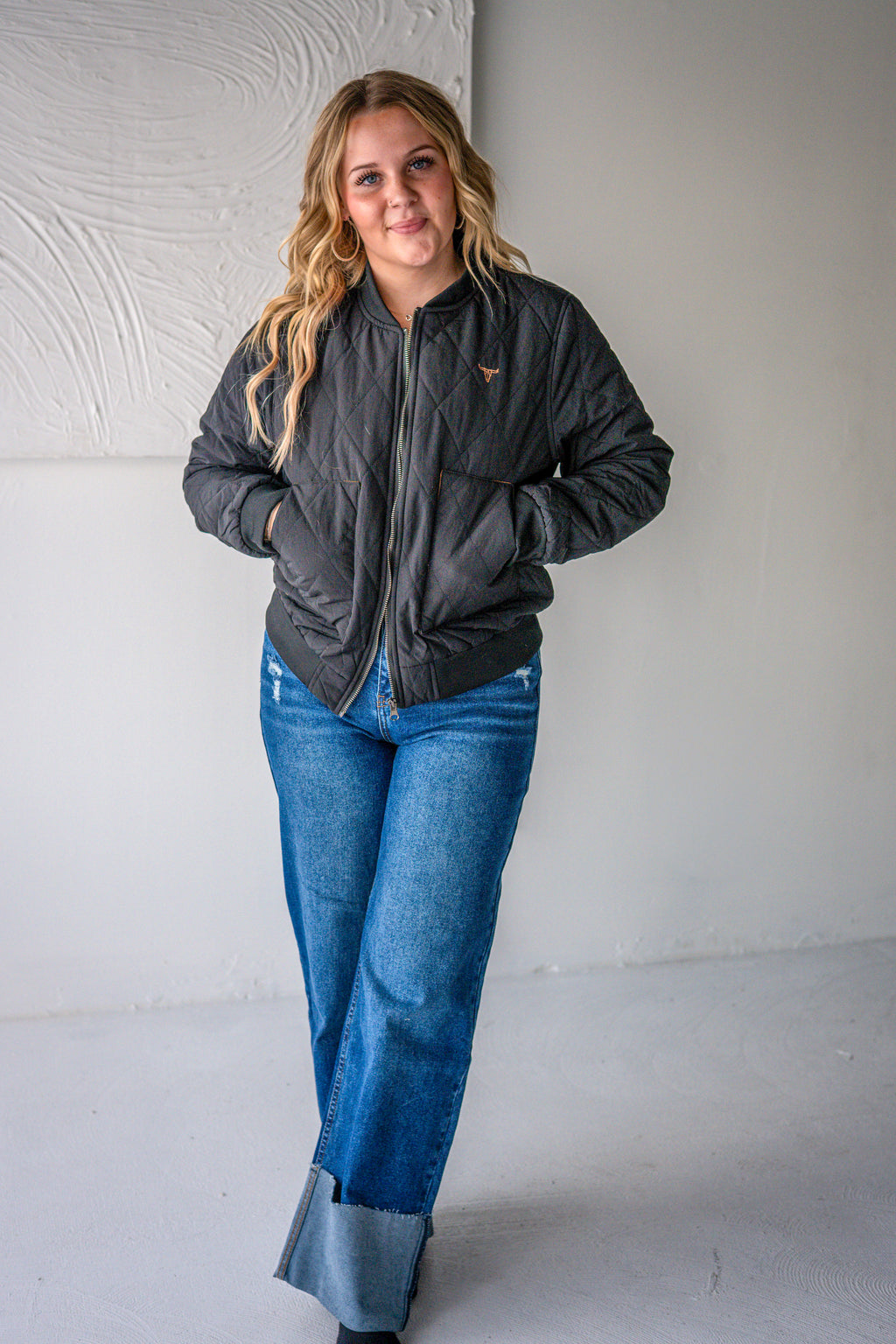 Quilted Bomber Jacket