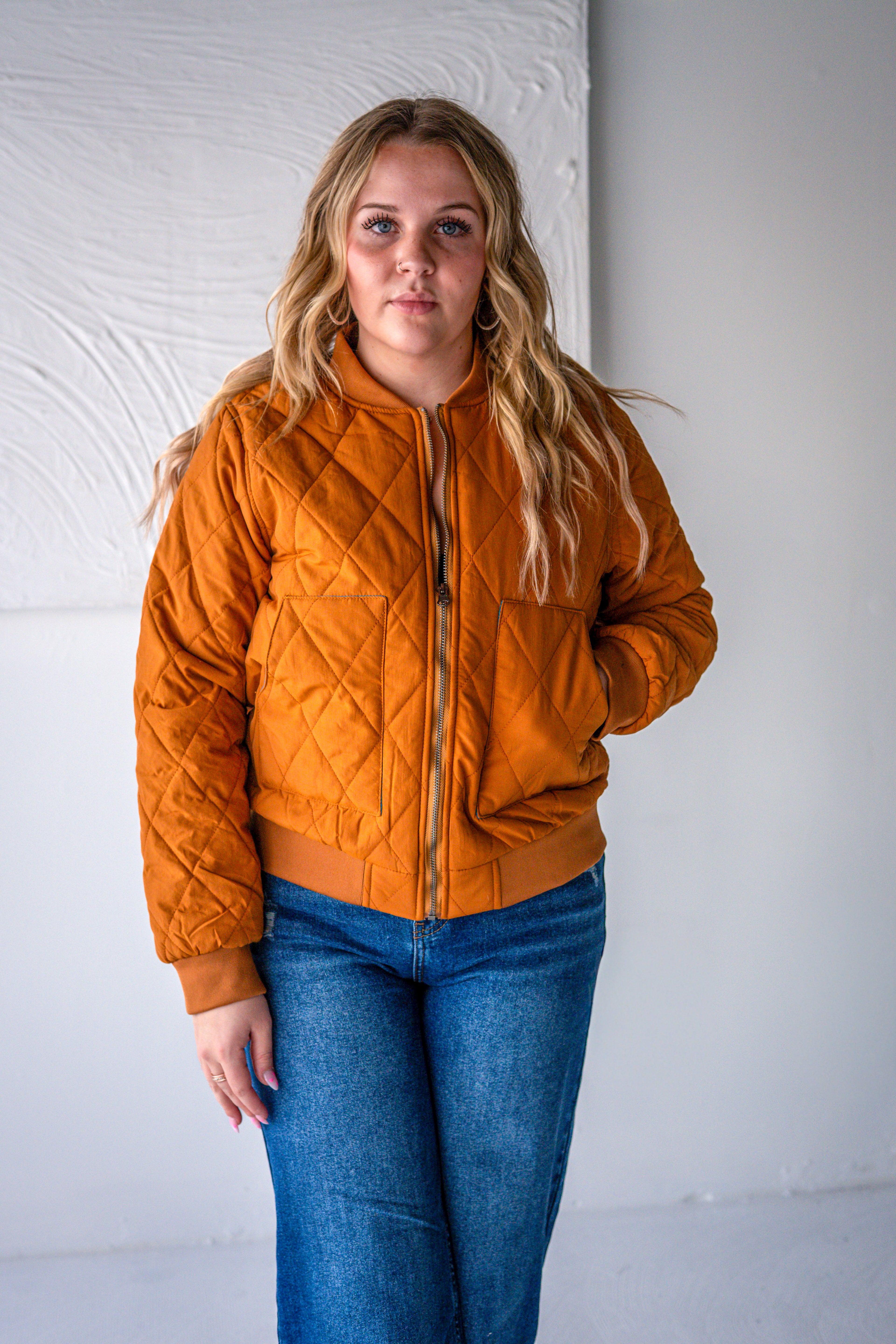 Quilted Bomber Jacket