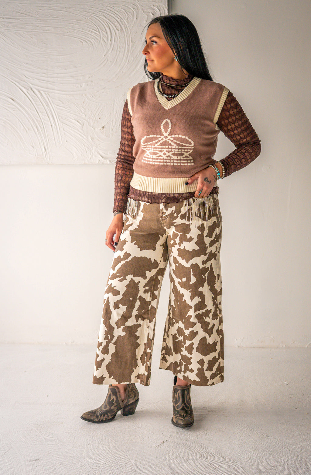 Boot Stitch Sweater Vest