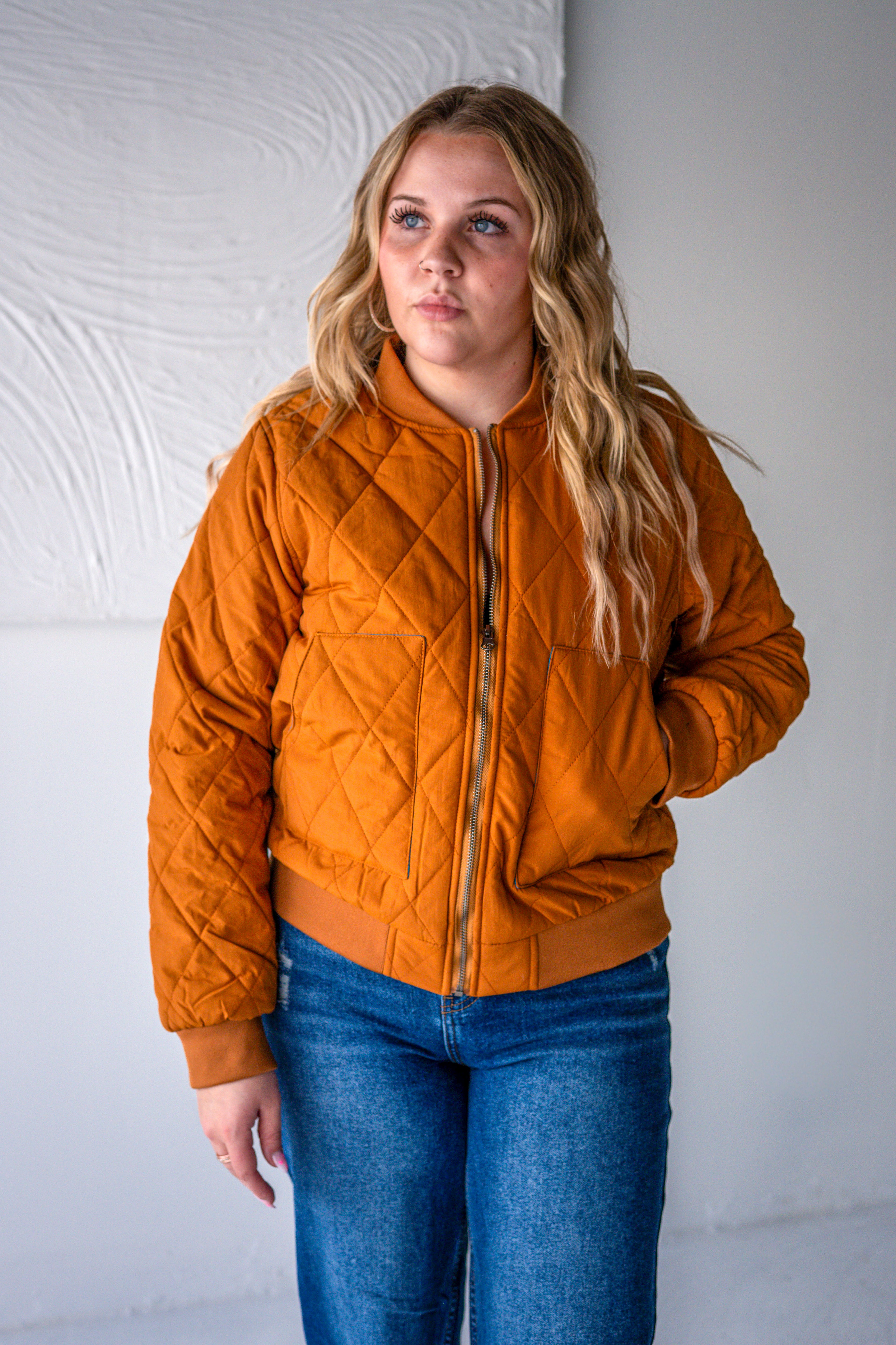 Quilted Bomber Jacket