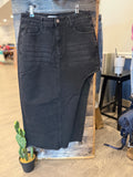 Black Denim Skirt