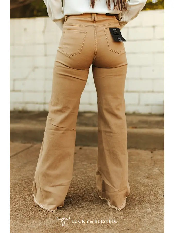 Camel Distressed Jeans