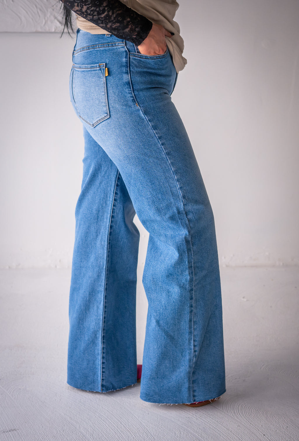 High Rise Wide Leg Jean