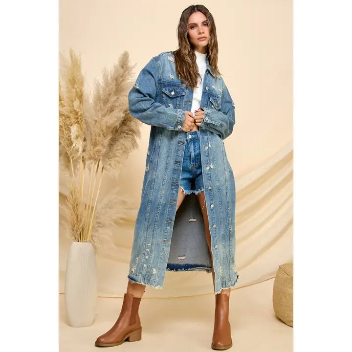Distressed Denim Jacket