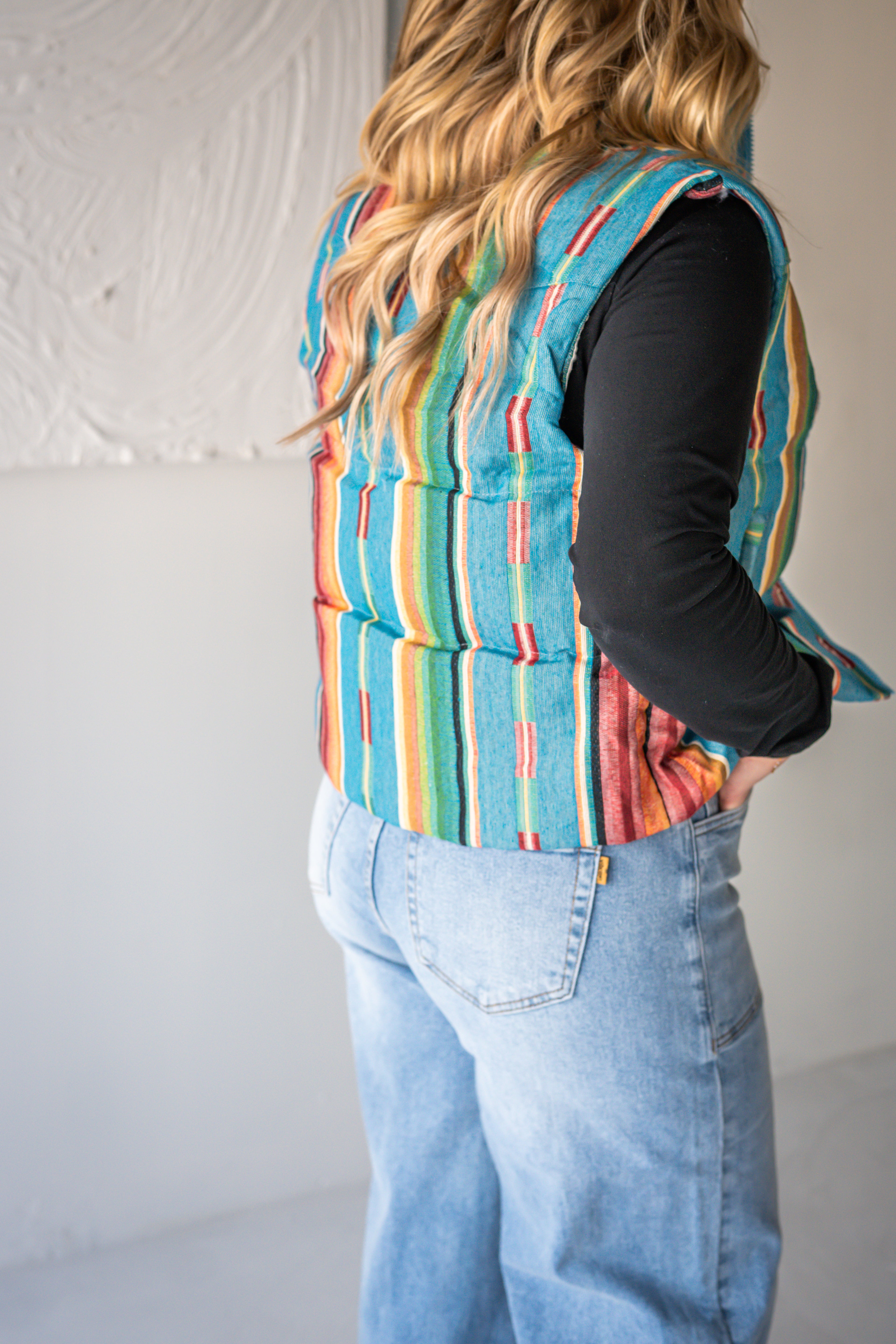 Serape Puffer Vest
