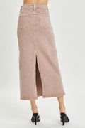 Back Slit Maxi Skirt