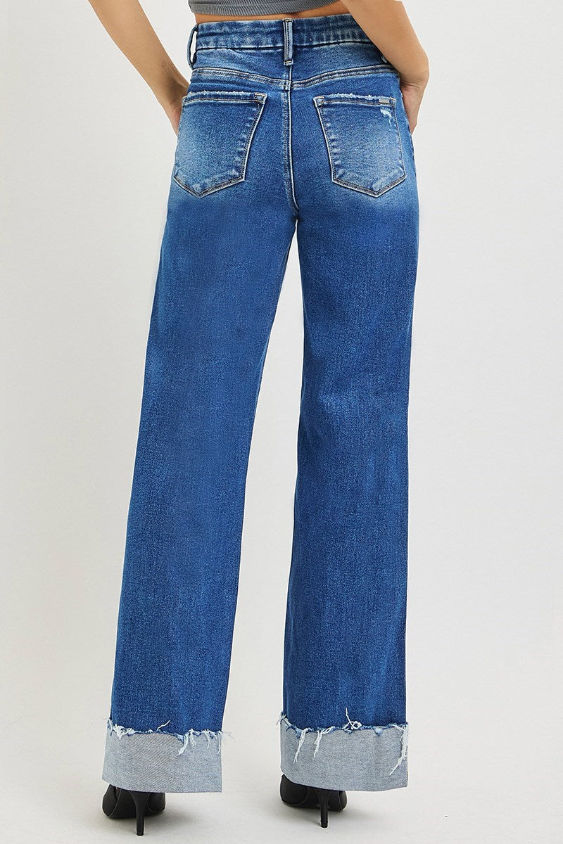 Risen - Medium Wash Cuffed Jean