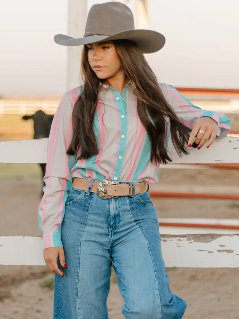 Striped Button Up - Pastel