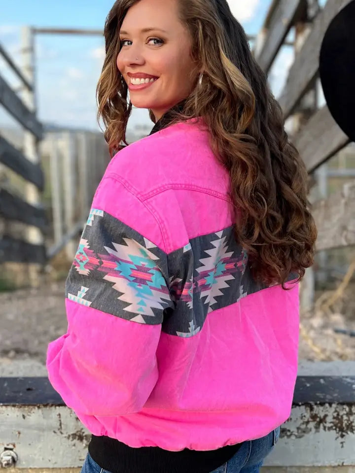 Stunning Pink Bomber Jacket