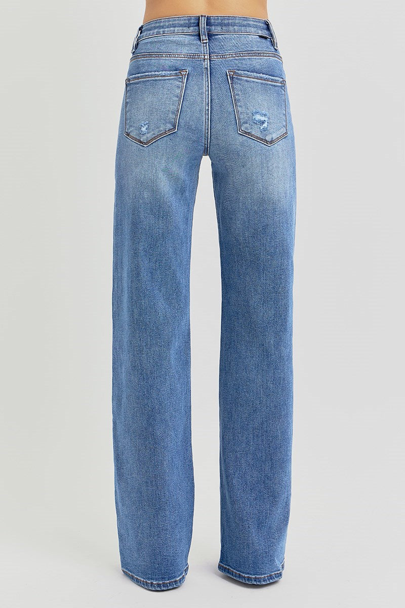 Risen - Medium Wash Wide Leg