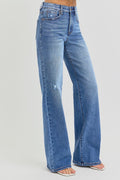 Risen - Medium Wash Wide Leg
