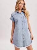 Short Sleeve Denim Dress