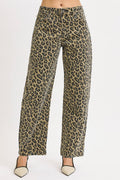 Leopard Barrel Jean