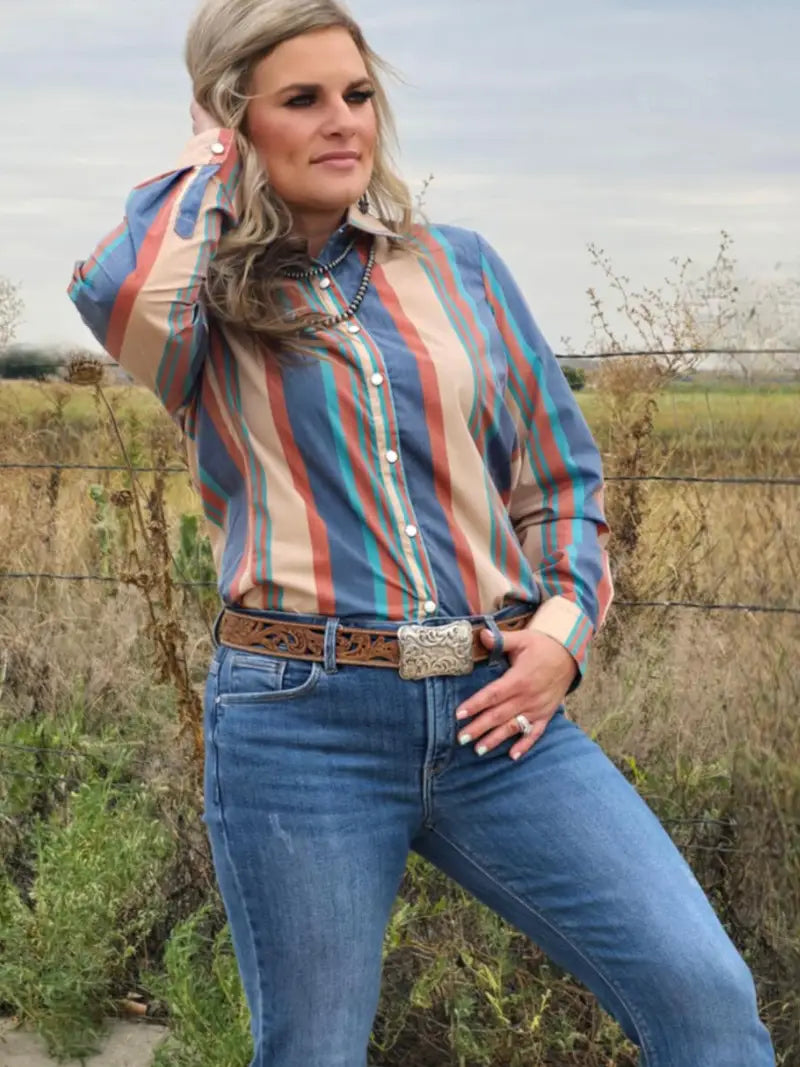 Striped Button Up - Multi