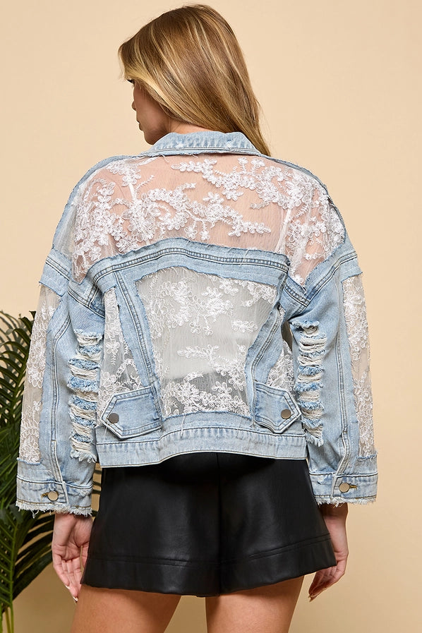 Lace Denim Jacket