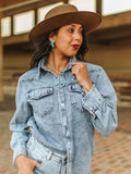 Denim Pearl Snap
